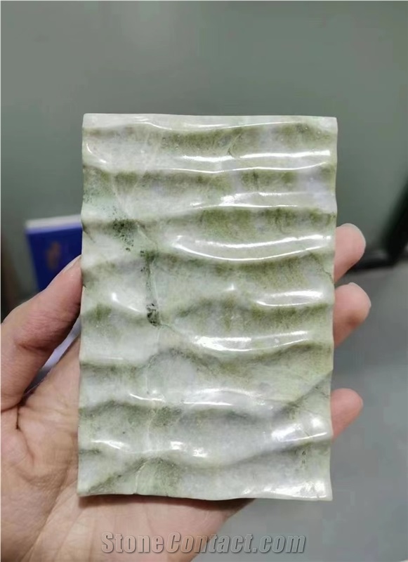 Marble 3D Wall Decor Panels Green Marble CNC Home Decor Tile