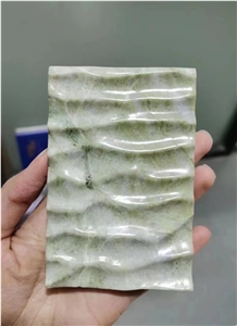 Marble 3D Wall Decor Panels Green Marble CNC Home Decor Tile