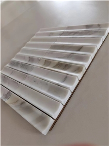 Marble Bathroom Mosaic Tile Calacatta Gold Backsplash Design