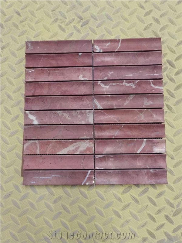 Marble Linear Strips Mosaic Design Verde Guatemala Marble Backsplash Tile