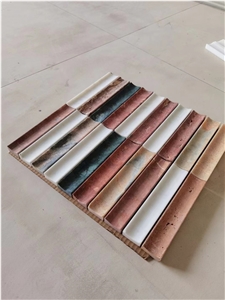 Marble Linear Strips Mosaic Tile Stone Backsplash Mosaics