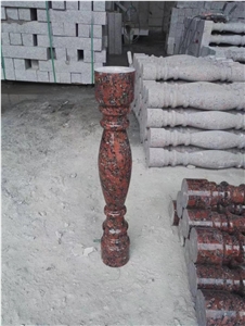 Stone Stair Balusters Rosso Santiago Granite Balustrades