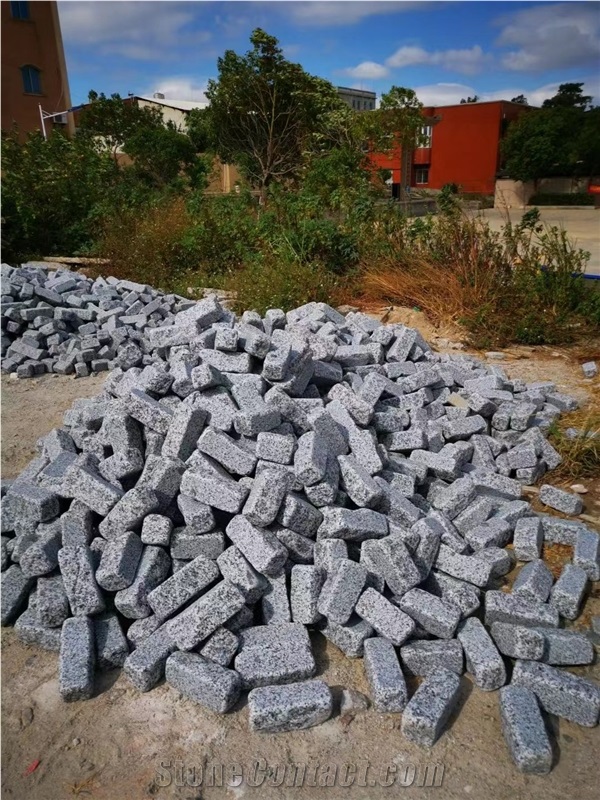 Tumbled Gray Granite Masonry Building Stone G654 Facade Murs