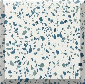 Dark Grey Color Artificial Stone Precast Terrazzo Slabs
