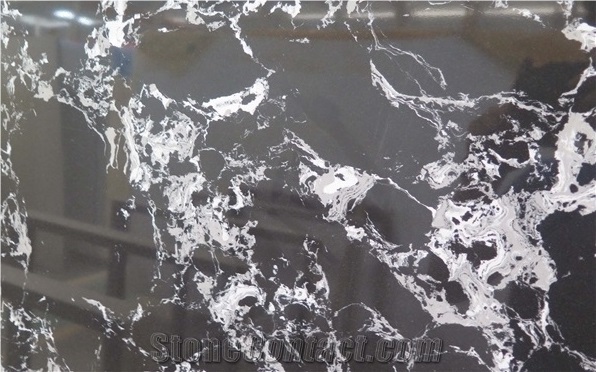 Black Artificial Marble Silver Dragon Good Quality Price