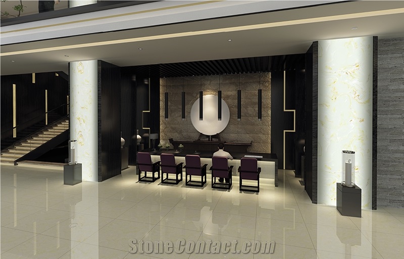 Solid Surface Artificial Marble Tiles Engineered Stone Tiles