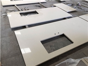 White Quartz Stone Kitchen Worktops