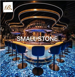 Agate Blue Floor With Backlit,Gemstone Panels