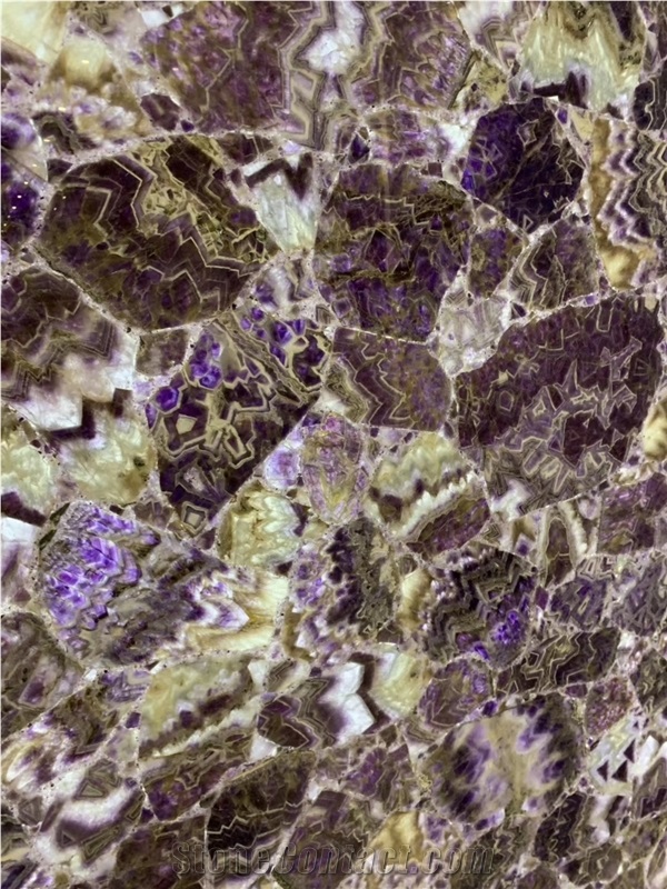 Purple  Fluorite Stone,Gemstone Slab