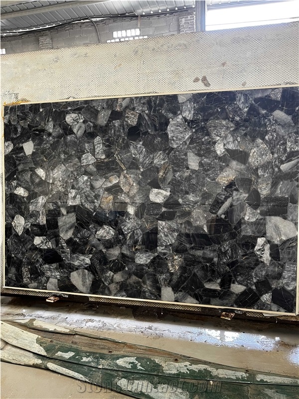 Smoky Quartz Semiprecious Stone Slab,Luxury Stone,Wall Panel