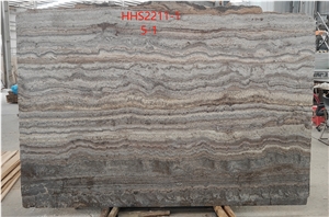 Iranian Silver Travertine Honed&Unfilled Big Slabs