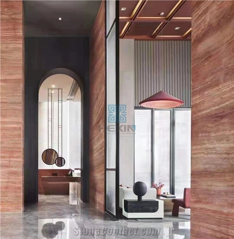 Red Travertine Interior&Exterior Wall Tiles