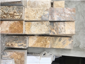 Multicolor Yellow Marble Tiles, Slab