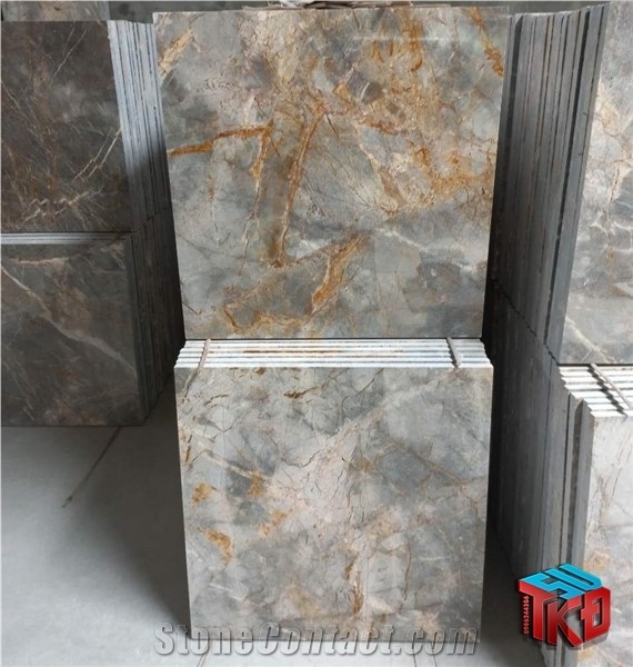 Multicolor Yellow Marble Tiles, Slab