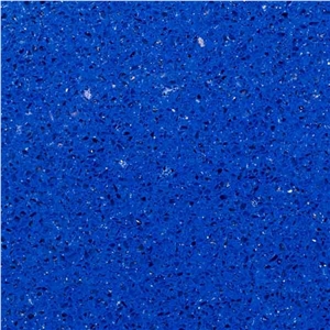 Blue Shiny &Crystal Particle Quartz Slabs