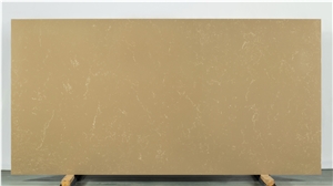Fine Pattern Quartz Slab Brown Background