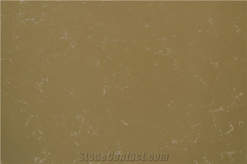 Fine Pattern Quartz Stone Slab Brown Background