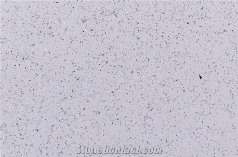 Quartz Slab With Fine Grain White Background