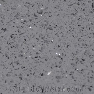 Quartz Slabs With Crystal Back Grain Grey Background