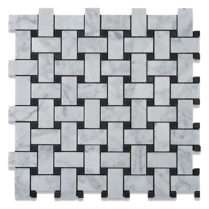 Imperial White Bianco Venatino White Marble Mosaic Tiles