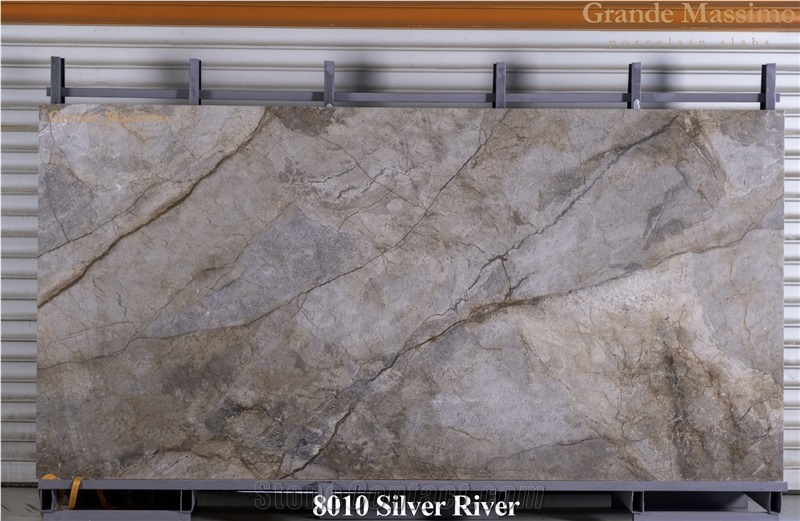 Grande Massimo Porcelain Slab - 8010 Silver River