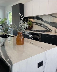 Panda White By Infinity Porcelain Kitchen Countertop