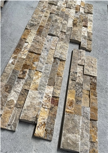 Scabos Travertine Ledger Stone Wall Panel