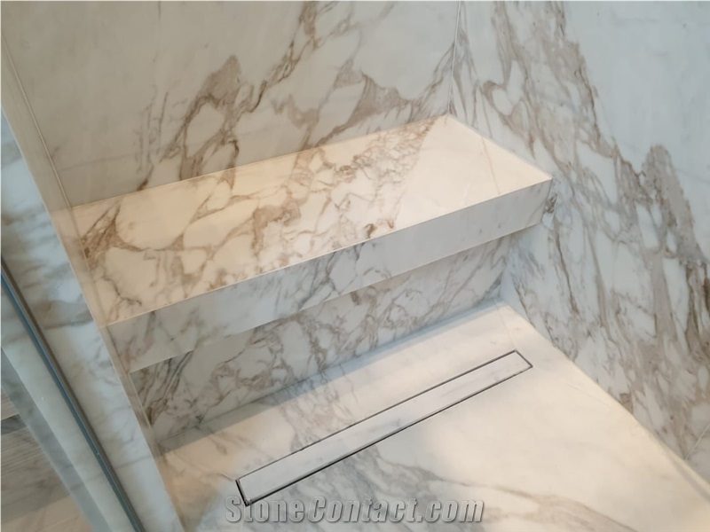 Calacatta Gold Marble Bathroom Renovation Project