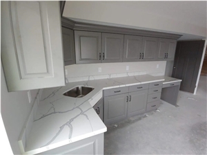 Calacatta Quartz Artificial Stone Countertops