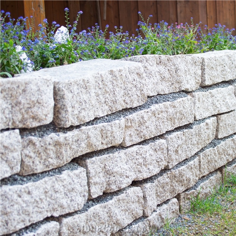Granite Light Gray Dry Garden Wall Bricks 40X20x10cm
