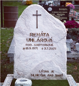 White Marble Single Monument