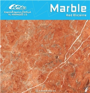 Red Alicante Marble Slabs, Tiles