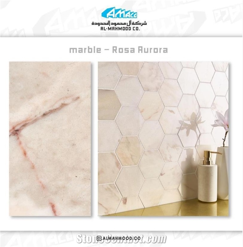 Rosa Aurora Marble Wall Tiles, Marble Floor Tiles