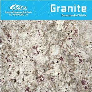 White Ornamental Granite Tiles, Slabs