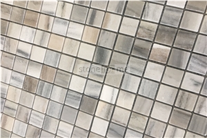 Skyline White Marble Mosaic Tiles 30X30x1cm
