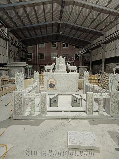 China White Marble Sarcophagus ,Mausoleum