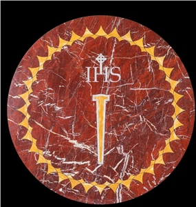 Marble Inlay Waterjet Medallions