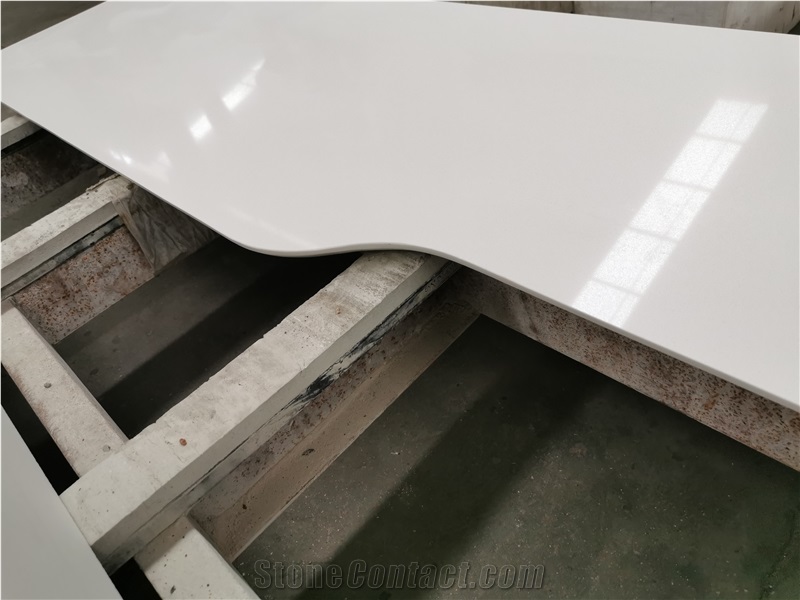 Quartz Engineer Stone Pure White Countertop