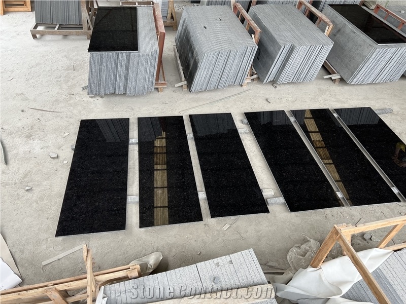 Angola Black Granite Polished Tiles
