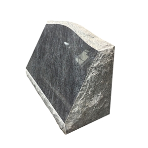 Bahama Blue Granite Slant Headstone, Grave Markers, Slant Grave