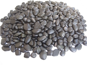 Black Pebble Stone Polished Garden Pebble Stone