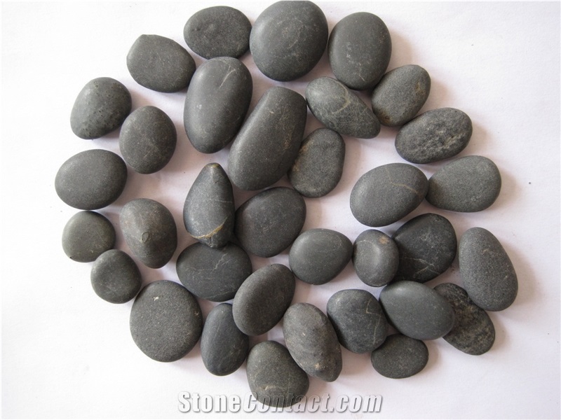 Black Pebble Stone Polished Garden Pebble Stone