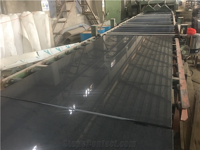 China G654 Padang Dark Grey Polished Slabs Tiles Cheap Price