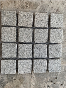 G603 Grey Granite Cube Stone With Mesh Paver Cobble