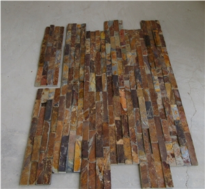Multicolor Slate Culture Stone Rusty Cladding Ledgestone