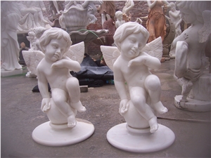 White Marble Natural Carved Sculpture Statues Western Style