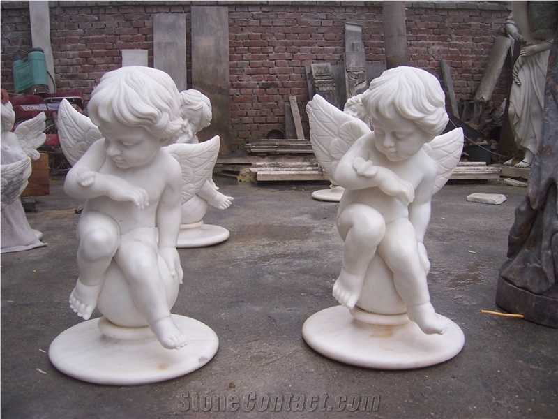 White Marble Natural Carved Sculpture Statues Western Style