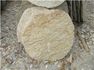 Yellow Beige Slate Garden Stepping Stone