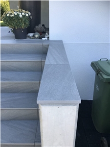 Bianco Cristallina White Marble Wall Parapets