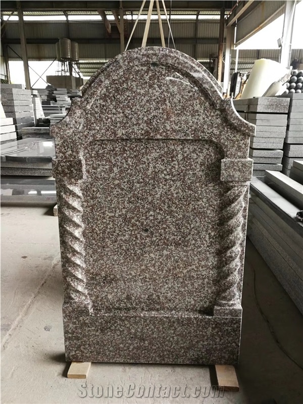 Cheap Popular G664 Pink Granite Tombstone Headstone Monument